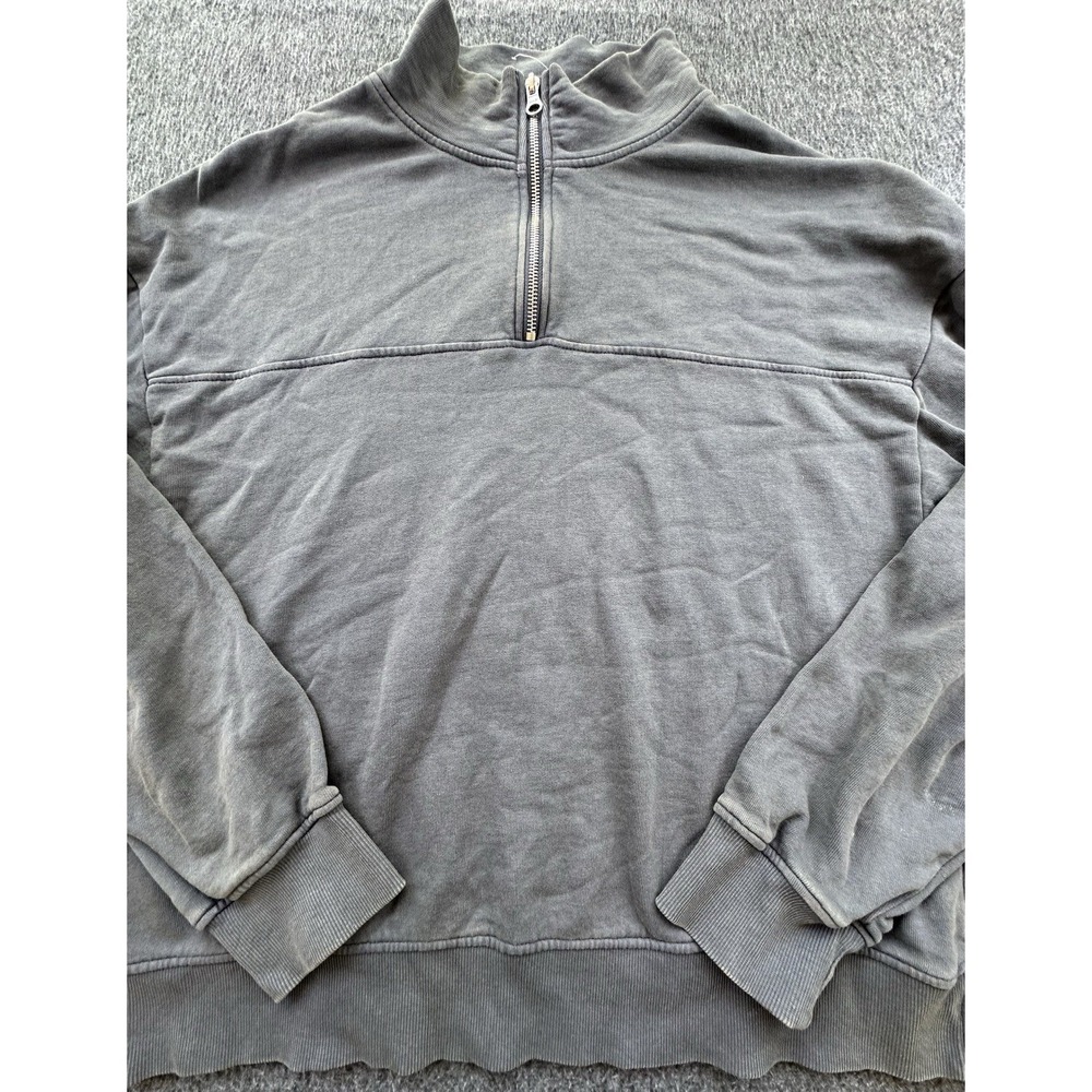 ASOS Design Pullover Womens Small Gray Quarter Zip High Neck Sweatshirt Fleece
